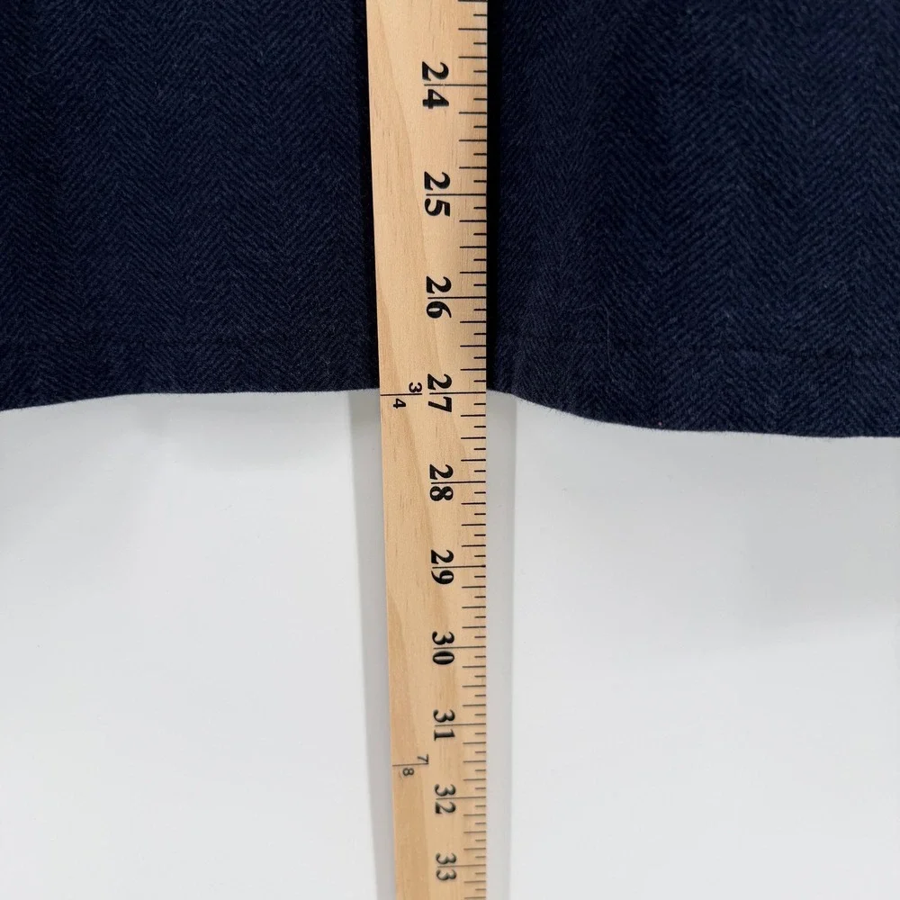 Polo Ralph Lauren Pullover Mens XXL Navy Blue Herringbone Quarter Zip Mock Neck‎